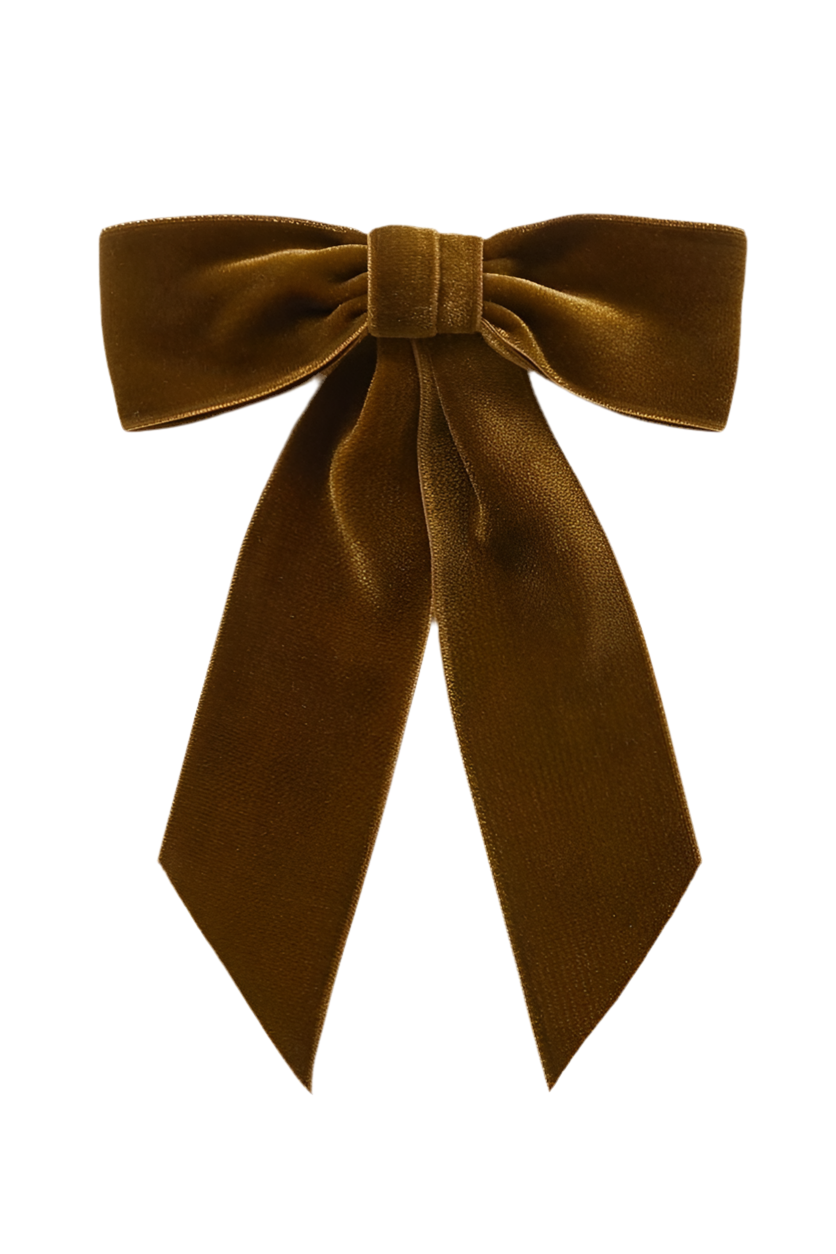 Tyche Wide Velvet Bow Barrette